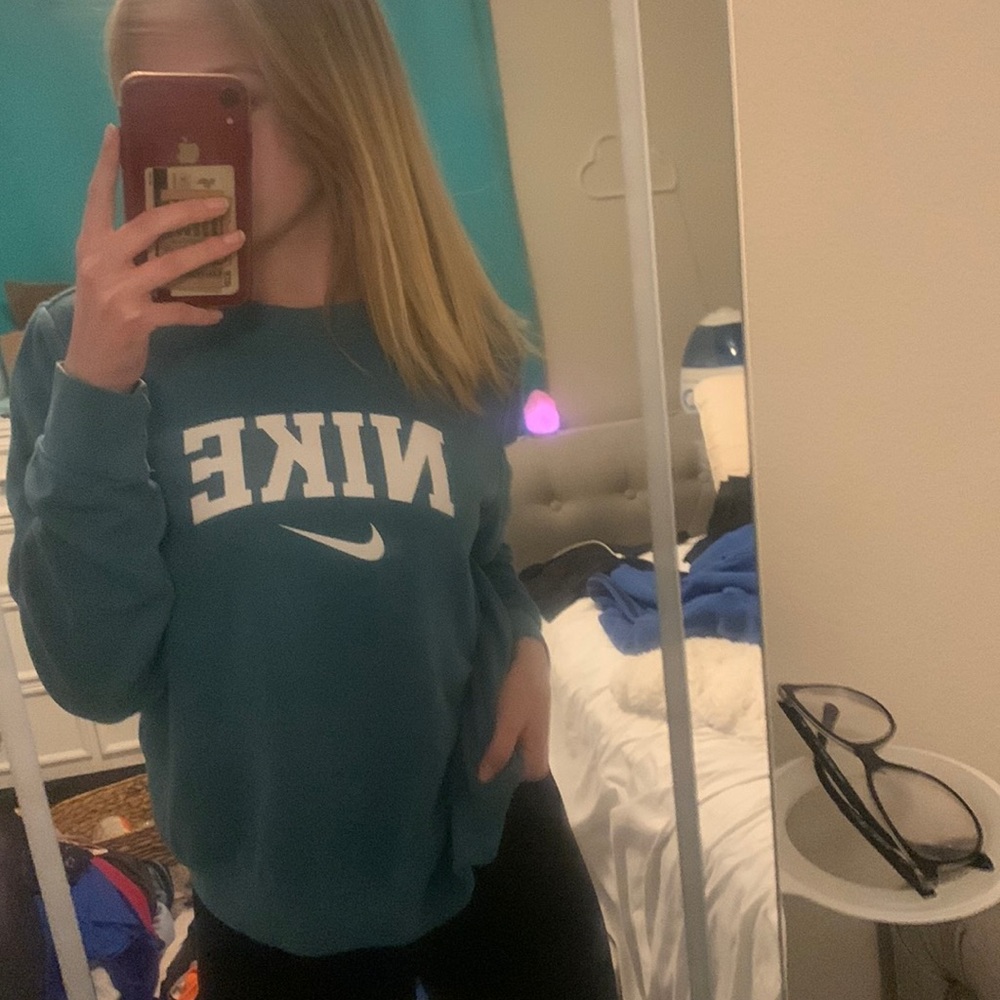 Nike teal crewneck